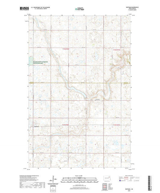Whitman North Dakota US Topo Map Image