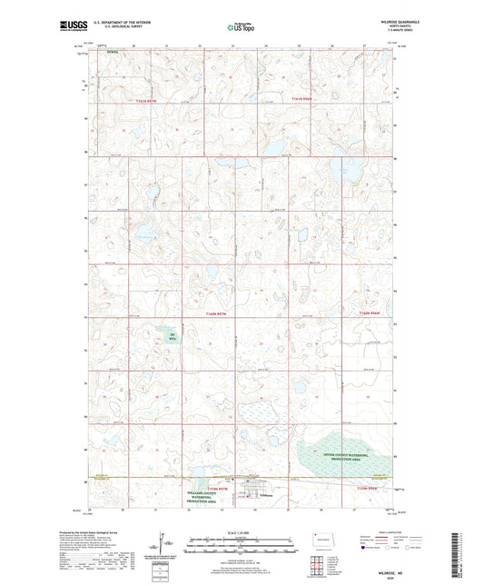 Wildrose North Dakota US Topo Map Image