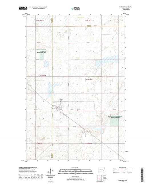 Wimbledon North Dakota US Topo Map Image