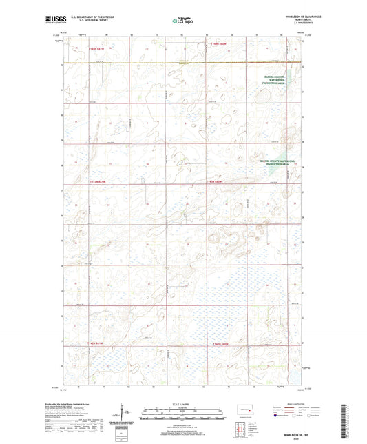 Wimbledon NE North Dakota US Topo Map Image