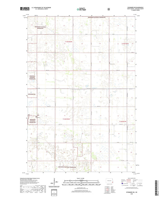 Wyndmere NW North Dakota US Topo Map Image