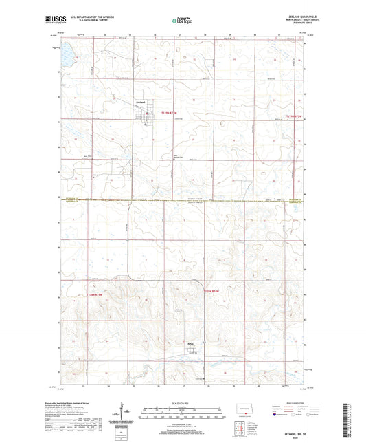Zeeland North Dakota US Topo Map Image