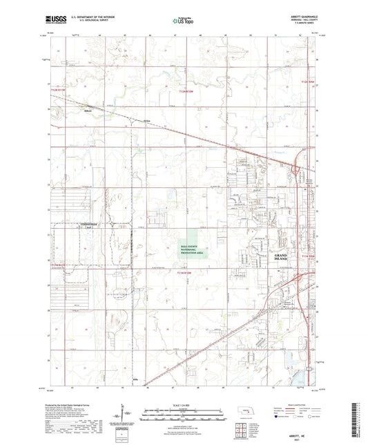 Abbott Nebraska US Topo Map Image
