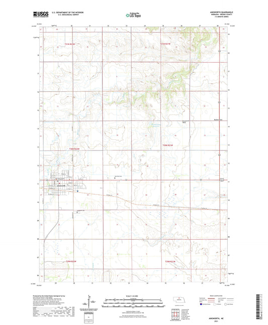 Ainsworth Nebraska US Topo Map Image