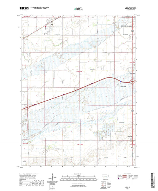 Alda Nebraska US Topo Map Image