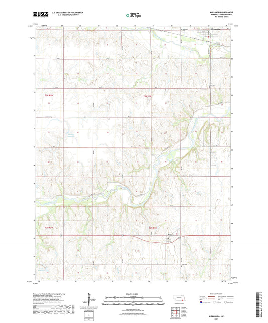 Alexandria Nebraska US Topo Map Image