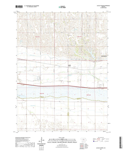 Alfalfa Center Nebraska US Topo Map Image