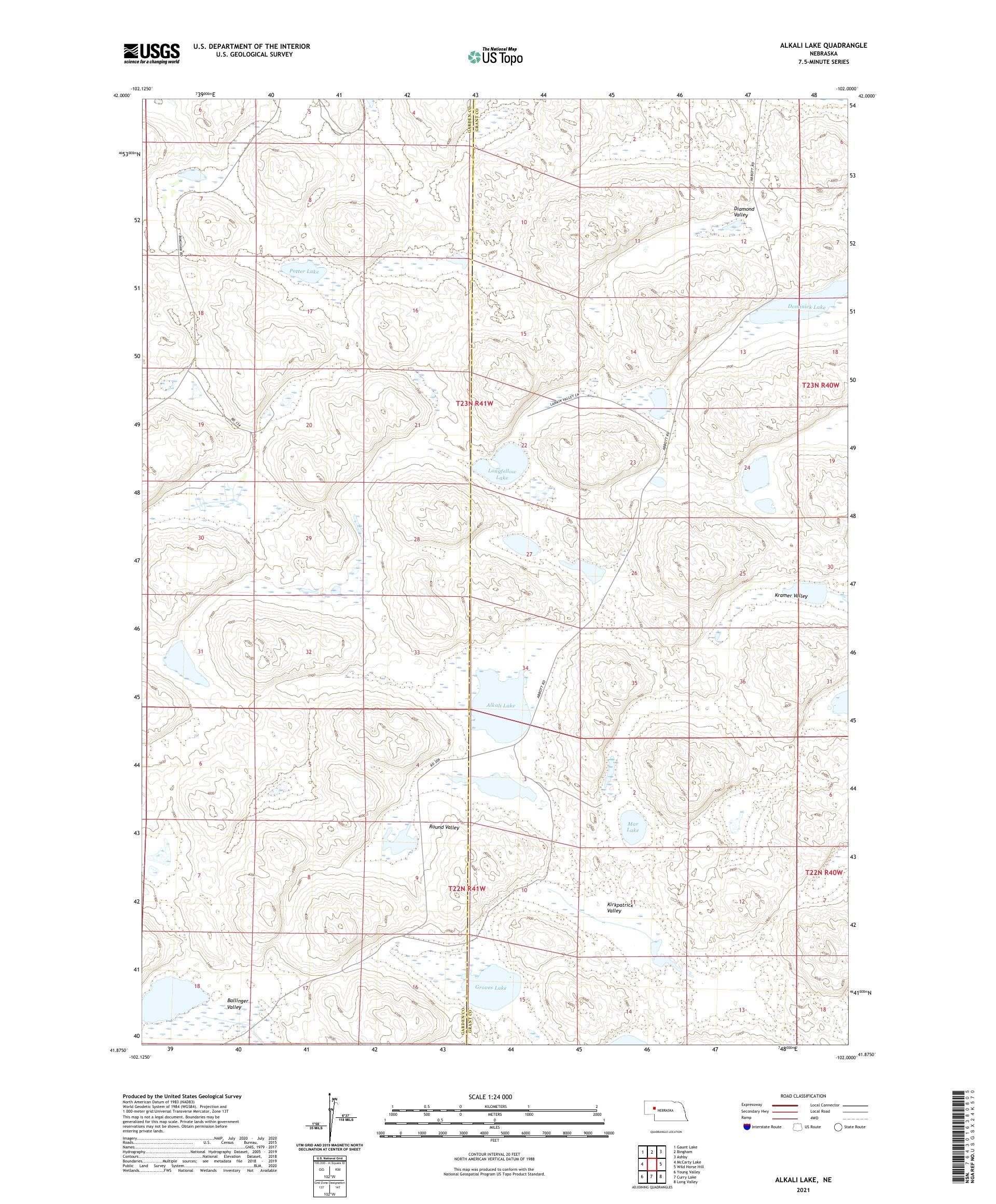 Alkali Lake Nebraska US Topo Map MyTopo Map Store