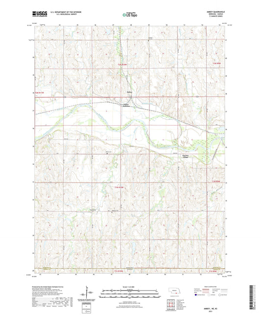 Amboy Nebraska US Topo Map Image