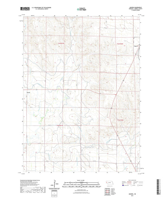 Angora Nebraska US Topo Map Image
