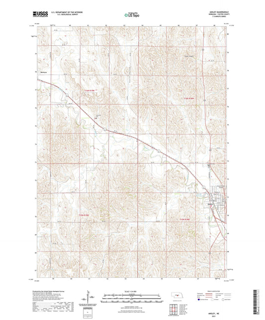 Ansley Nebraska US Topo Map Image