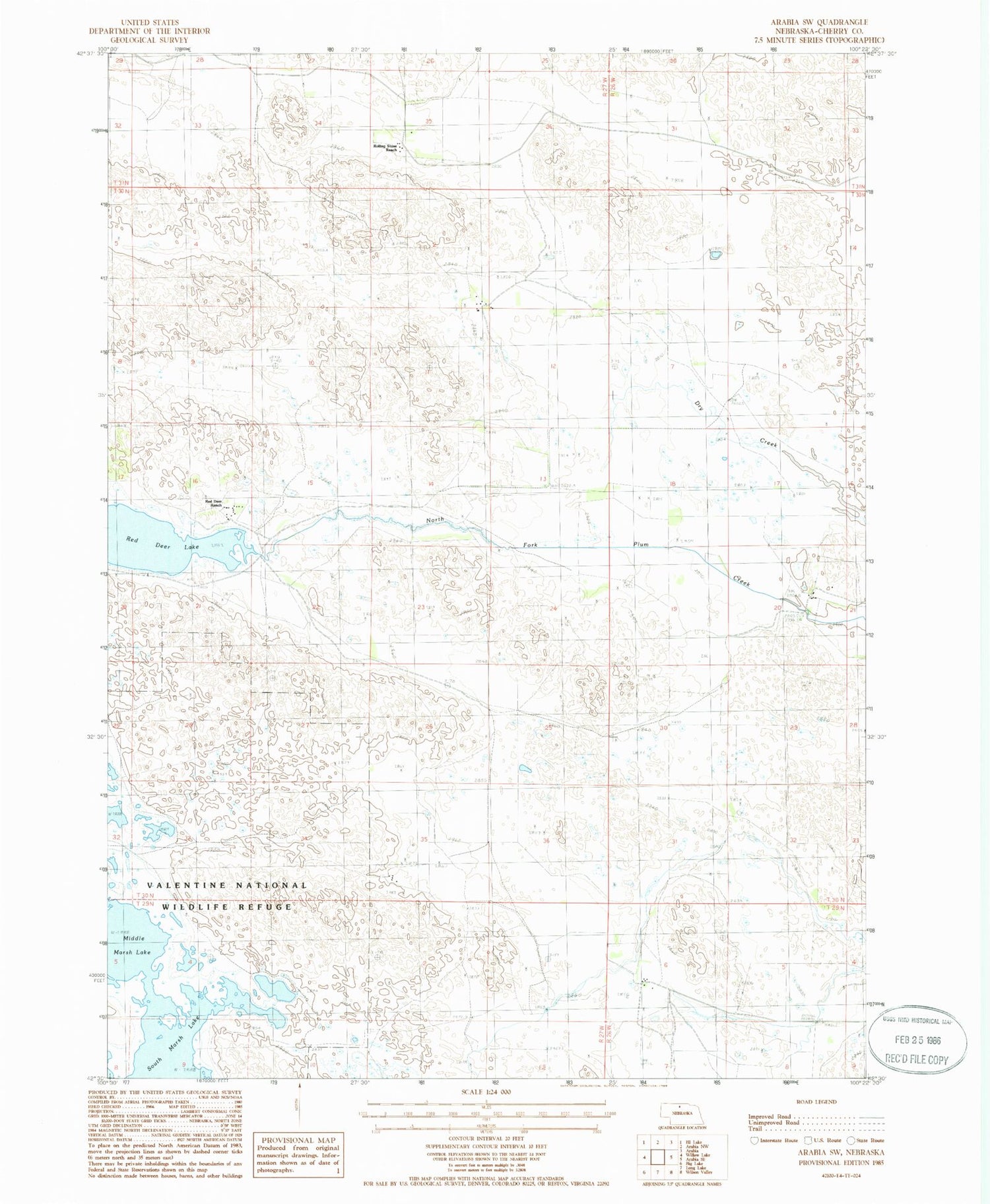 Classic USGS Arabia SW Nebraska 7.5'x7.5' Topo Map Image