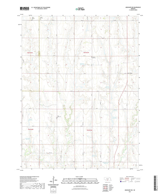 Arapahoe NW Nebraska US Topo Map Image