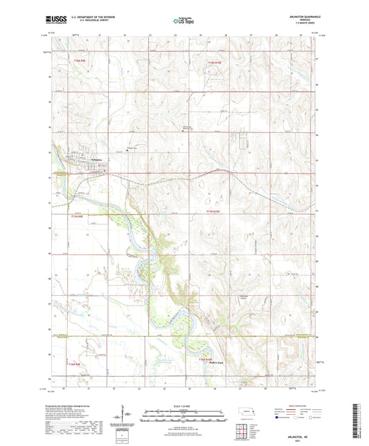 Arlington Nebraska US Topo Map Image