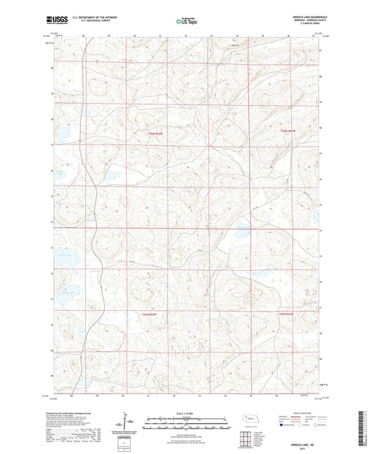 Arnold Lake Nebraska US Topo Map Image
