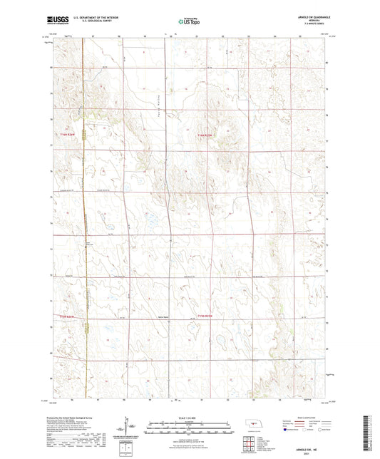 Arnold SW Nebraska US Topo Map Image