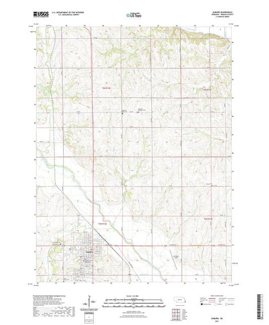 Auburn Nebraska US Topo Map Image