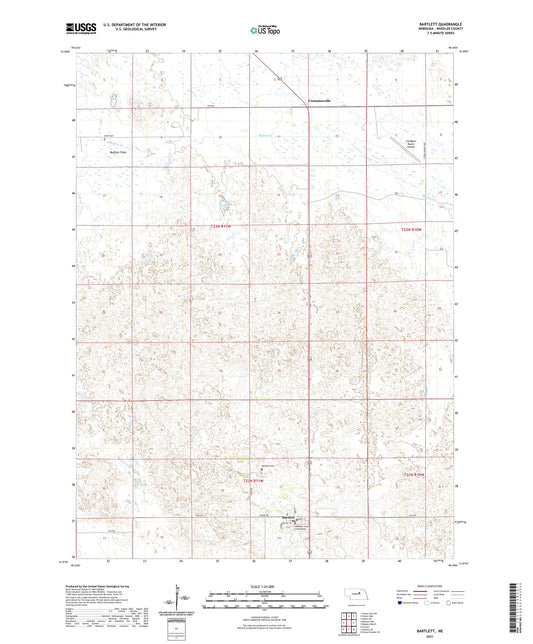 Bartlett Nebraska US Topo Map Image
