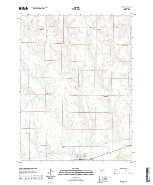 Bartley Nebraska US Topo Map Image