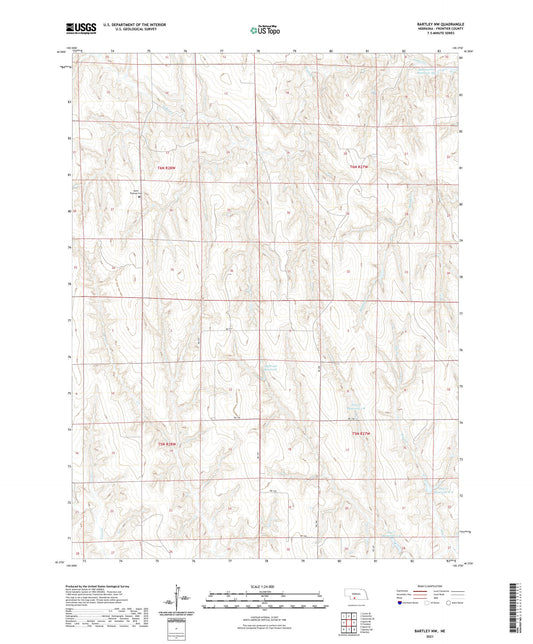 Bartley NW Nebraska US Topo Map Image