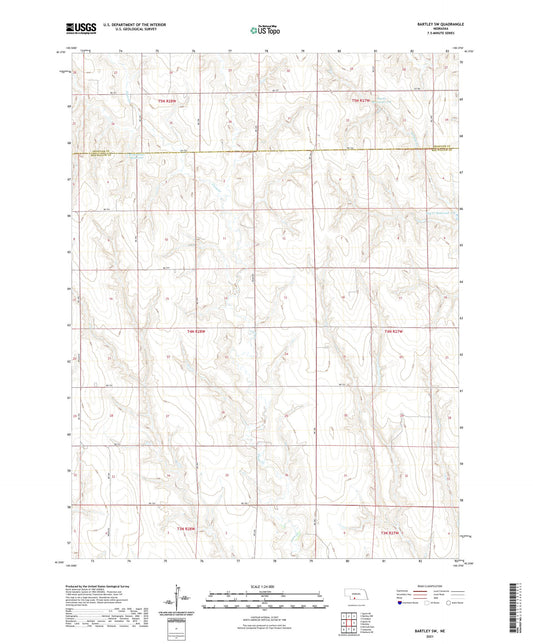 Bartley SW Nebraska US Topo Map Image