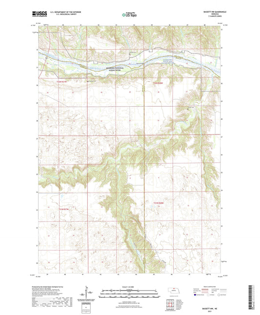 Bassett NW Nebraska US Topo Map Image