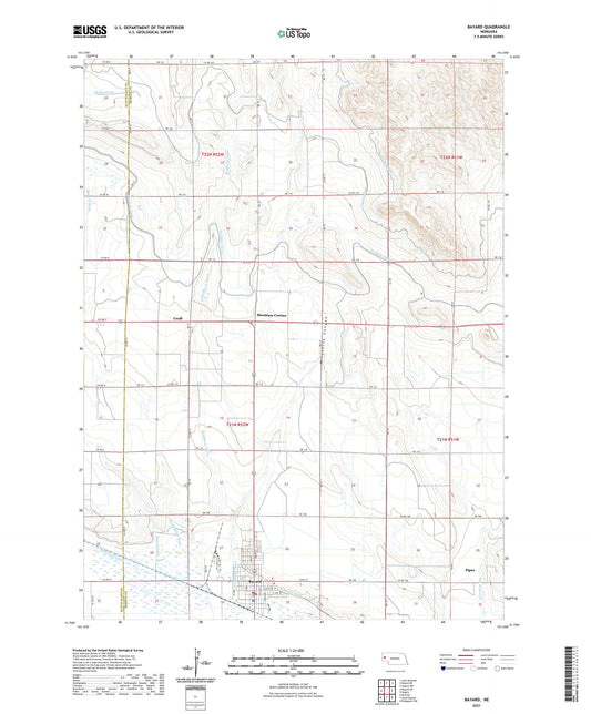 Bayard Nebraska US Topo Map Image