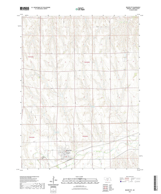 Beaver City Nebraska US Topo Map Image