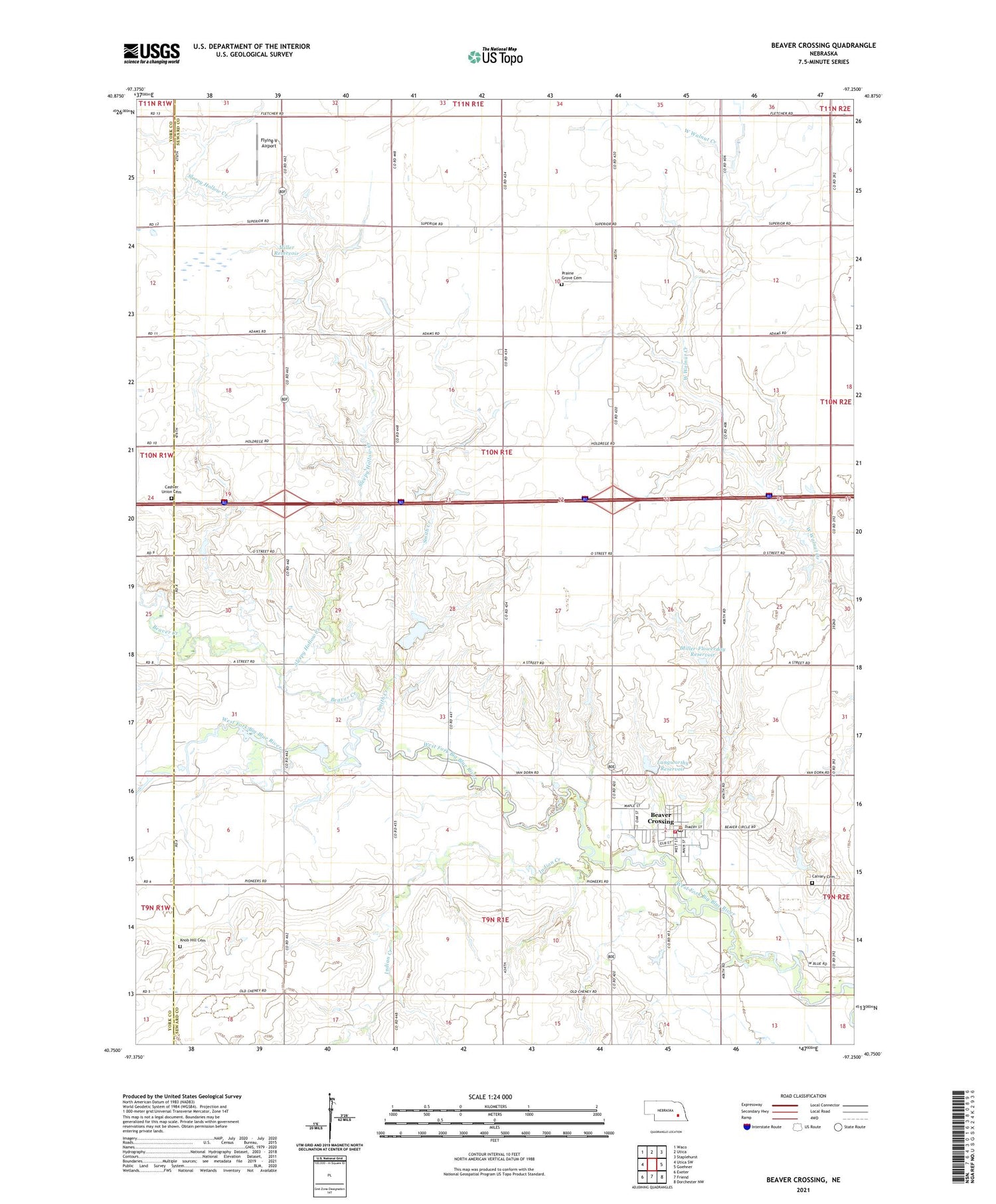 Beaver Crossing Nebraska US Topo Map Image