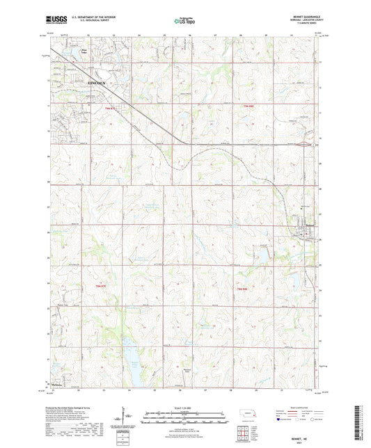 Bennet Nebraska US Topo Map Image