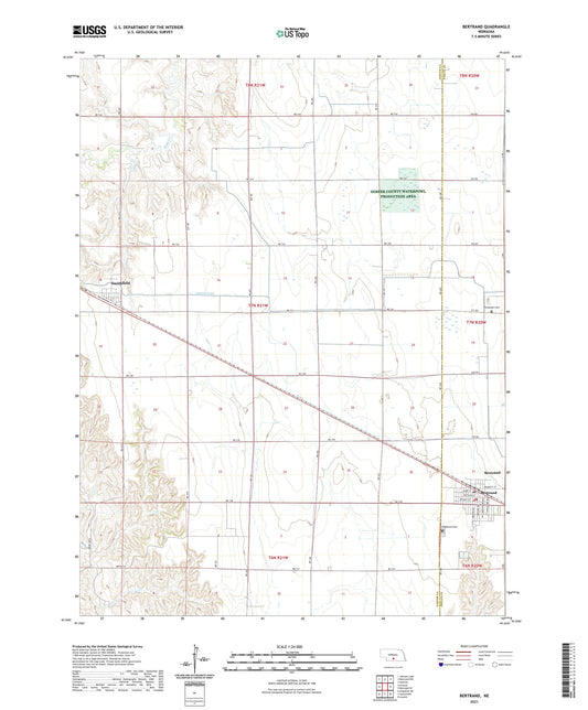 Bertrand Nebraska US Topo Map Image