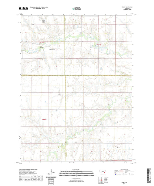 Bixby Nebraska US Topo Map Image