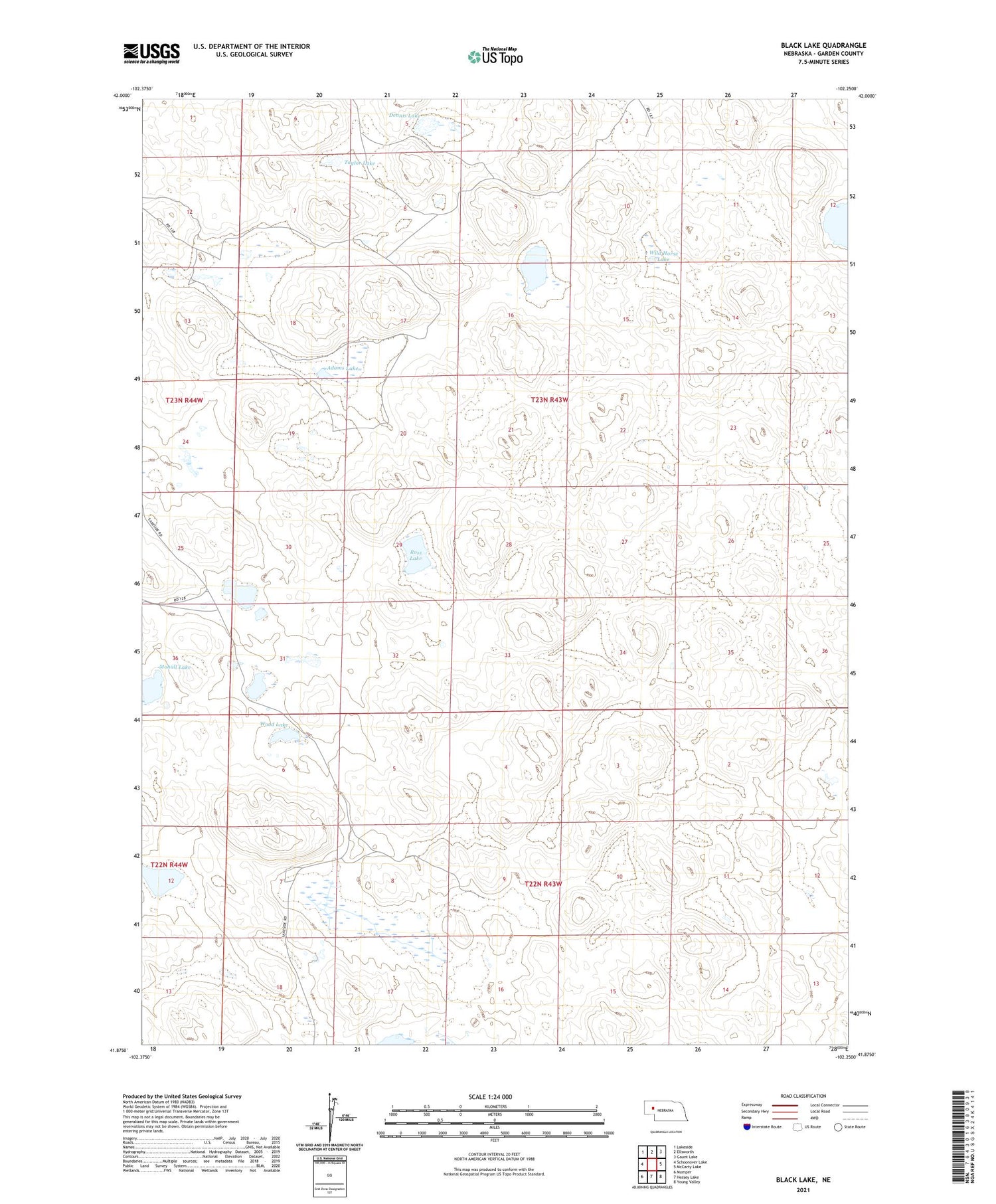 Black Lake Nebraska US Topo Map Image