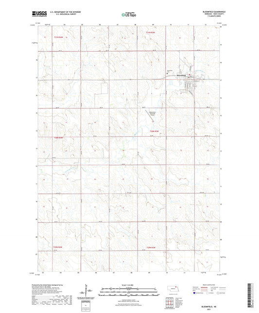 Bloomfield Nebraska US Topo Map Image
