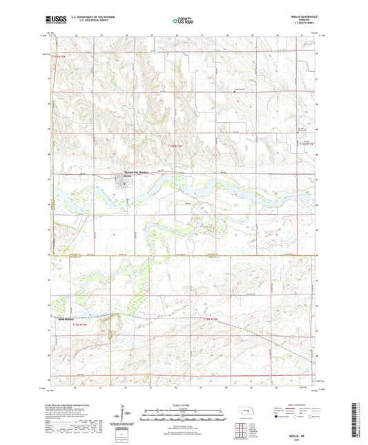 Boelus Nebraska US Topo Map Image