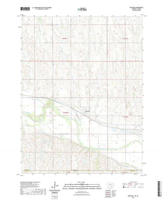 Bostwick Nebraska US Topo Map Image