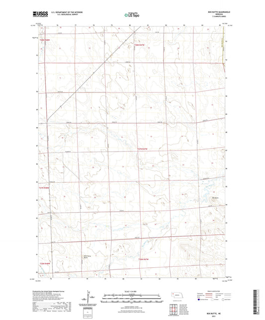 Box Butte Nebraska US Topo Map Image