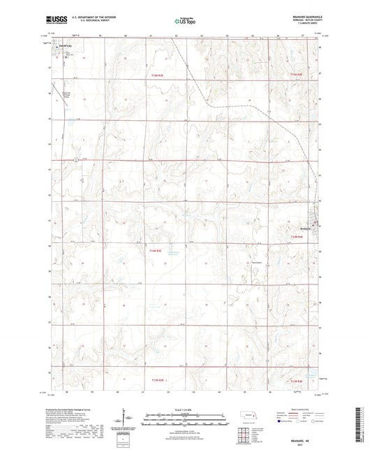 Brainard Nebraska US Topo Map Image