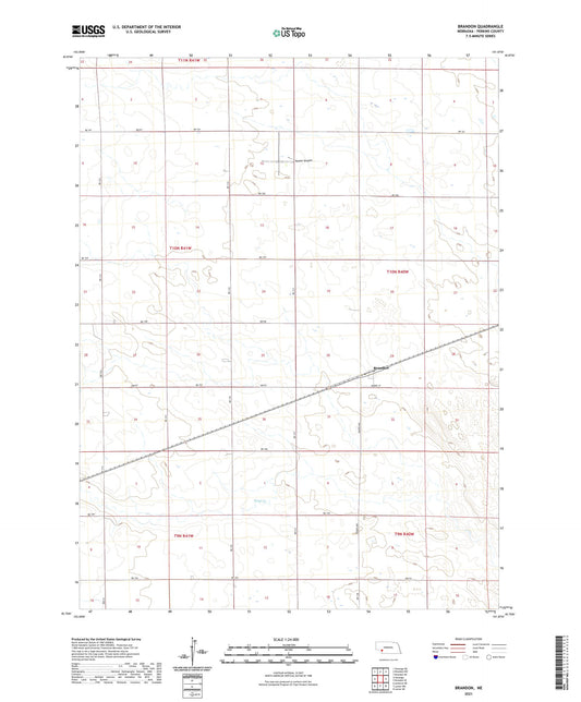 Brandon Nebraska US Topo Map Image