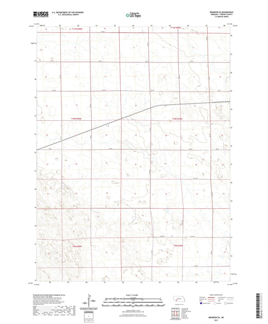 Brandon SE Nebraska US Topo Map Image