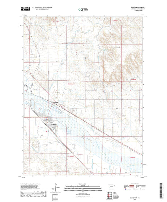 Bridgeport Nebraska US Topo Map Image