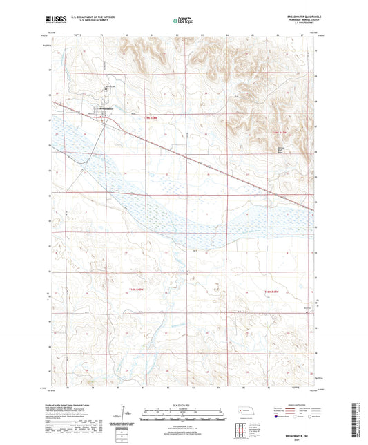Broadwater Nebraska US Topo Map Image