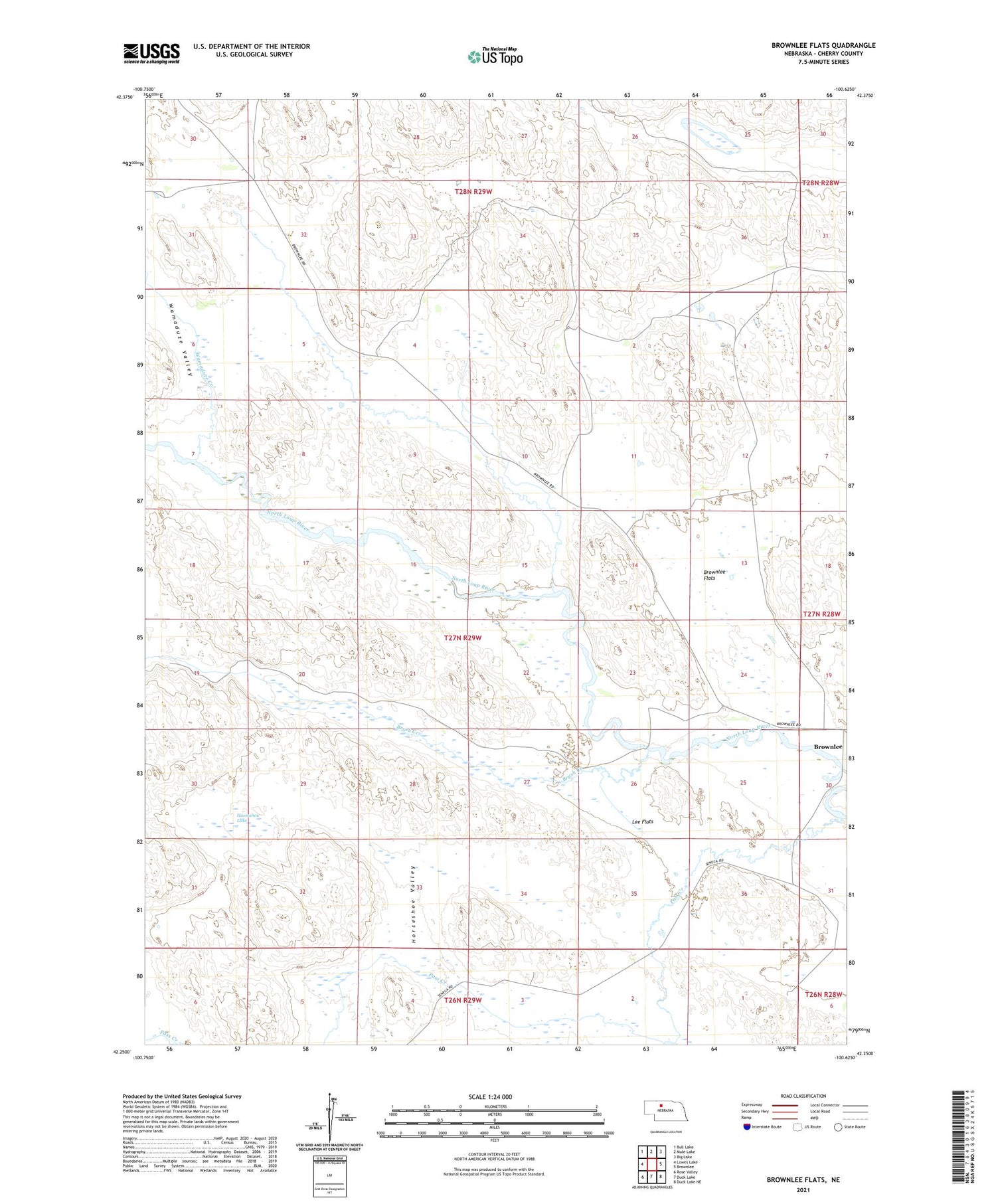 Brownlee Flats Nebraska US Topo Map Image