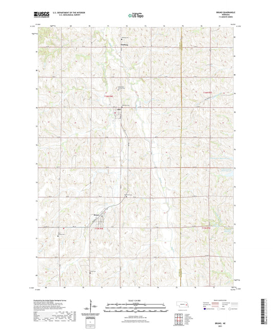 Bruno Nebraska US Topo Map Image