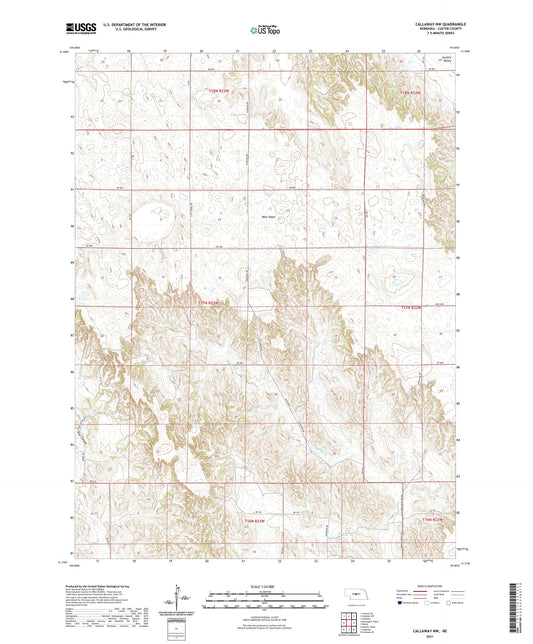 Callaway NW Nebraska US Topo Map Image