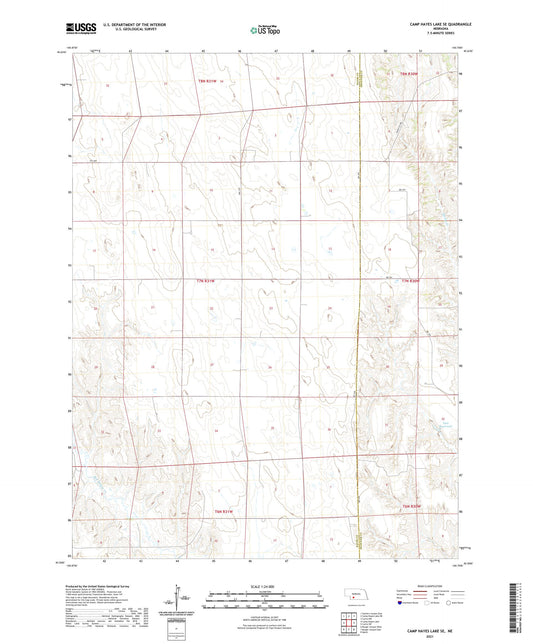 Camp Hayes Lake SE Nebraska US Topo Map Image