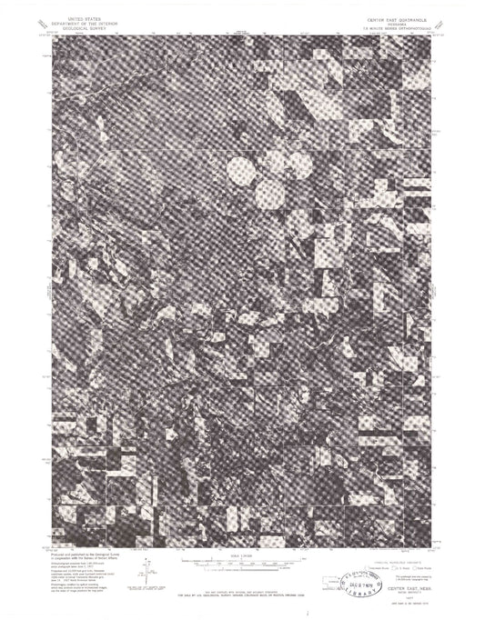 Classic USGS Center East Nebraska 7.5'x7.5' Topo Map Image