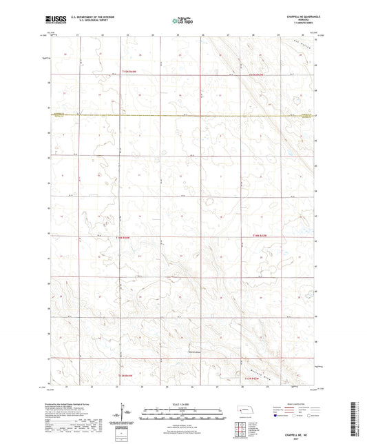 Chappell NE Nebraska US Topo Map Image
