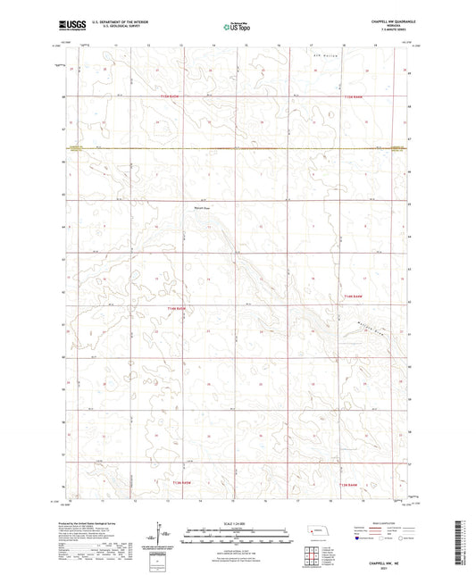 Chappell NW Nebraska US Topo Map Image