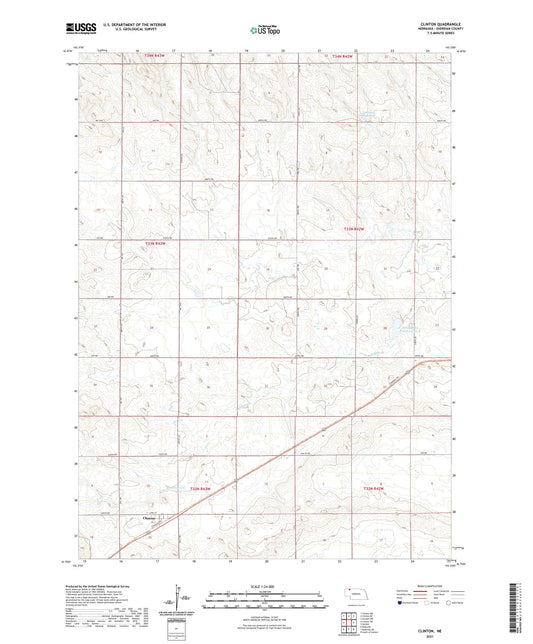 Clinton Nebraska US Topo Map Image